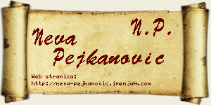 Neva Pejkanović vizit kartica